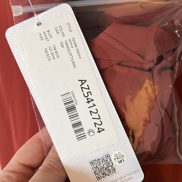 Azazie Viviana Dress in Terracotta | Size A24 - Picture 5 of 5